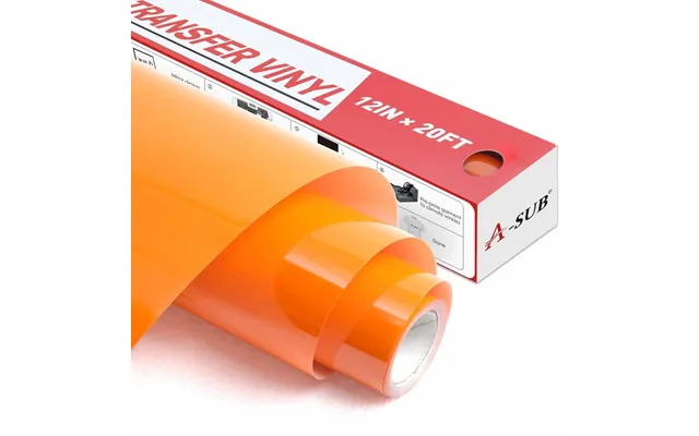 A-sub Basic Color Heat Transfer Vinyl Roll 12 *20 Ft - Orange