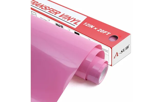 A-sub Basic Color Heat Transfer Vinyl Roll 12 *20 Ft - Pink