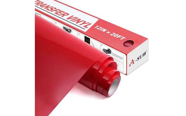 A-sub Basic Color Heat Transfer Vinyl Roll 12 *20 Ft - Red