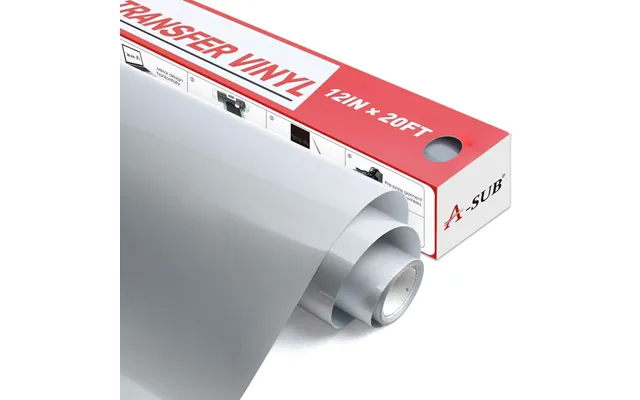 A-sub Basic Color Heat Transfer Vinyl Roll 12 *20 Ft - Sliver
