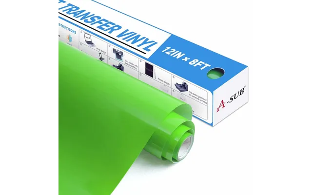 A-sub Basic Color Heat Transfer Vinyl Roll 12 *8ft - Apple Green 12*8ft
