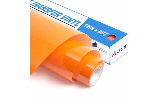 A-sub Basic Color Heat Transfer Vinyl Roll 12 *8ft - Orange 12*8ft