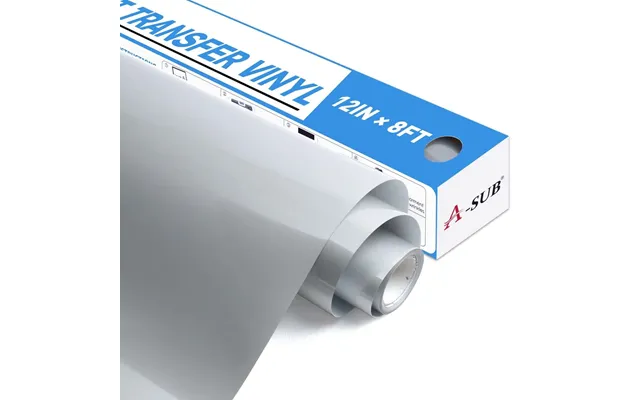 A-sub Basic Color Heat Transfer Vinyl Roll 12 *8ft - Sliver 12*8ft