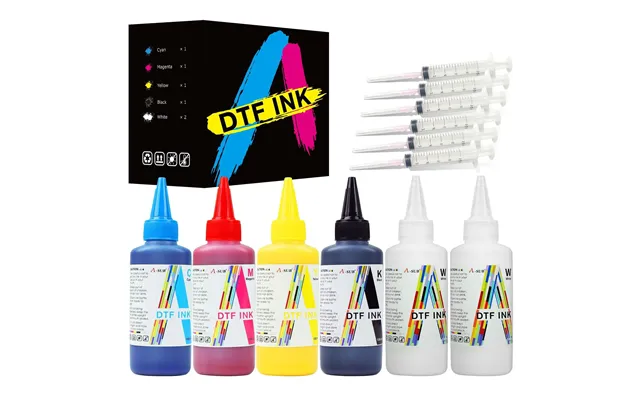 A-sub Dtf Ink 600ml All In One For Beginner 100ml X 6 - Cmyk Wh
