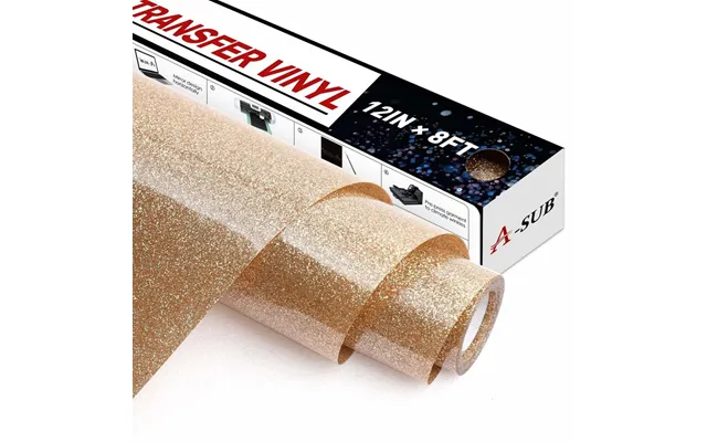 A-sub Glitter Heat Transfer Vinyl 12 * 8ft - Brown Glitter