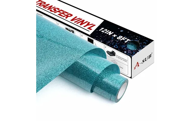 A-sub Glitter Heat Transfer Vinyl 12 * 8ft - Dark Green Glitter