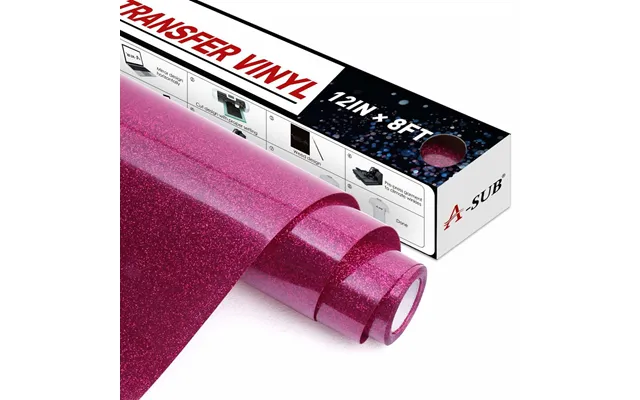 A-sub Glitter Heat Transfer Vinyl 12 * 8ft - Purple