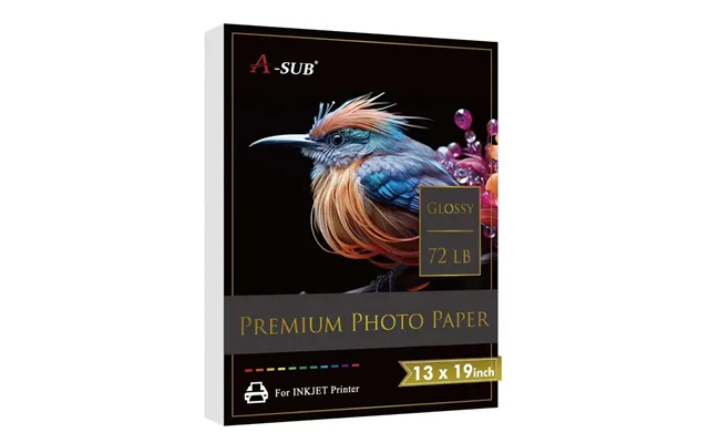 A-sub Glossy Photo Paper 260gsm 72lb,13 *19 ,50 Sheets L06 Tone -resin-coated