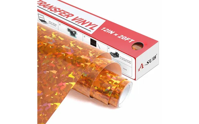 A-sub Metallic Heat Transfer Vinyl 12 *20ft - Metallic Orange 12*20ft
