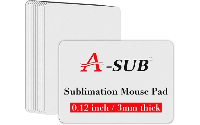 A-sub Sublimation Mouse Pad Blank 9.4x7.9x0.12 Inches 11 Pcs - 1 Pack 11pcs