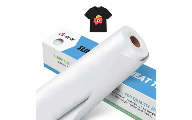 A-sub White Sublimation Vinyl For Light&dark Cotton Shirts - 12inch X20ft