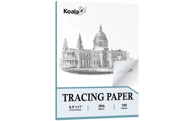 Artist’s Tracing Paper Pad 8.5x11 Inch 100 Sheets 38 Lb 60 Gsm