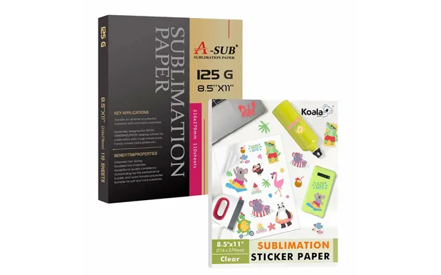 Bundle Kit Clear Glossy Sublimation Sticker Paper And A-sub 8