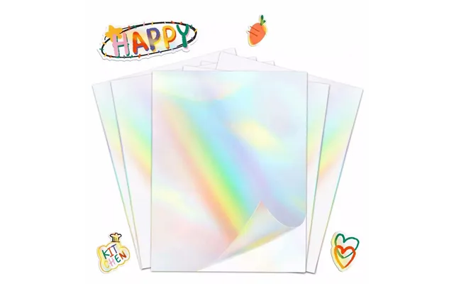 Clear Rainbow Holographic Sticker Paper For Inkjet & Laser Printers 8