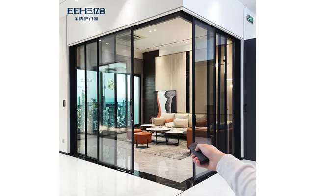 100% Virgin Aluminum Standard Automatic Aluminum Alloy Glass Sliding Door Automatic Soundproof Sliding Door