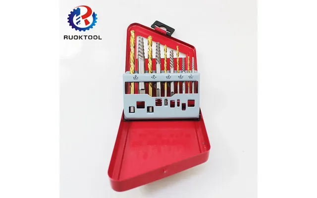 10pcs Hand Tools Broken Easy Out Drill Remove Tool And Left Hand Twist Spiral Drill Bit Screw Extractor Set