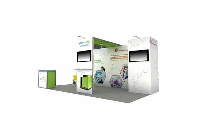 10x 20ft Foldable Dye Sublimation Exhibition Booth Portable Tension Fabric Easy Setup Trade Show Display Stand