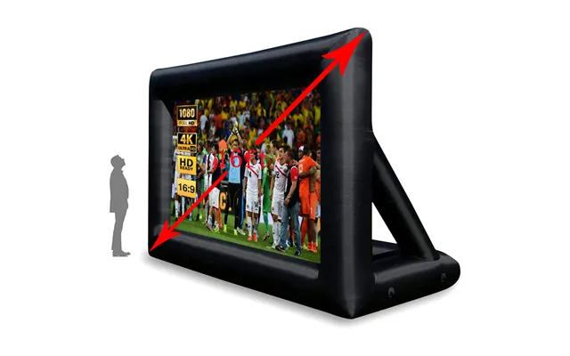 16feet Drive Theater Portable Outdoor Inflatable Waterproof Movie Screen With Easy Setup Black White For Cinema & Outdoo