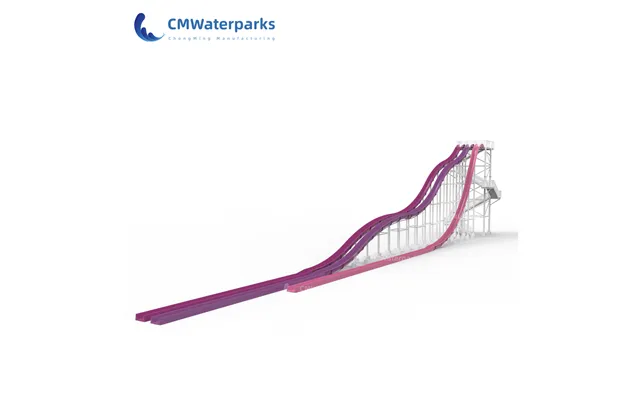 25 Feet High Speed Curve Fiberglass Water Slide For Commercial Water Park