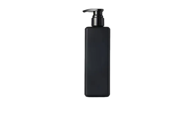 250ml Empty Square Pet Flat Shoulder Black Clear Plastic Shower Gel Spray Bottle Empty Refillable Shampoo Pump Bottle