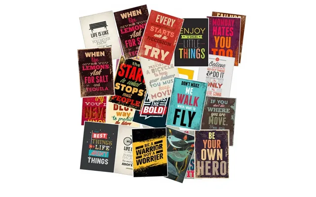 25pcs Motivational Motto Poster Stickers Inspirational Word Decal For Wall Laptop Book