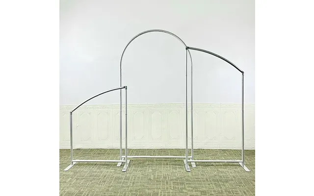 3pcs Chiara Arch Backdrop Stand Kits 32mm Heavy Duty Silver Aluminum Frame Photobooth Backdrop For Wedding Birthday Part