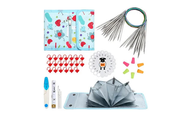 40 80 100 120 Cm Stainless Steel Circular Knitting Crochet Weave Yarn Set With Sewing Tools And Storage Case For Needlew