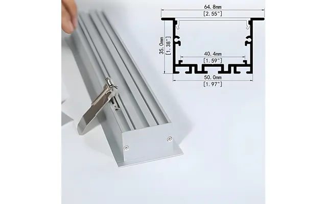 50*35mm U Channel Led Aluminium Extrusion Linear Light Led Strip Pendant Light Aluminium Led Profile