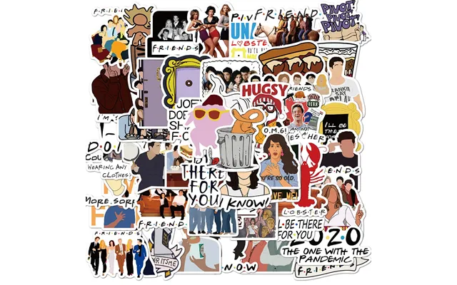 50pcs New Friends Tv Show Movies For Graffiti Home Decor Die Cut Label Waterproof Table Luggage Laptop Stickers