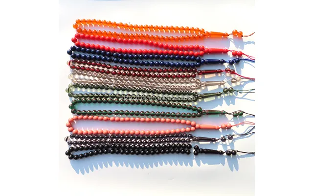 51pcs Multi Colored Muslim Beads Prayer Resin Islamic Rosary Bracelet Prayer Beads