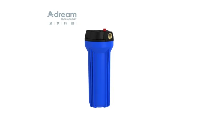 Adream Tech 10inch Type A Water Filter Housing Transparent White Blue Filter Housing With Pressure Relief Valve