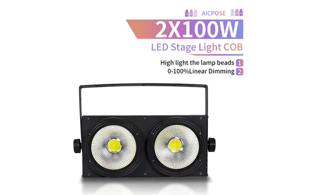 Aicpose New Arrival Stage Lights 2x100w Warm Cold White Lighting Cob Led Blinder Audience Light
