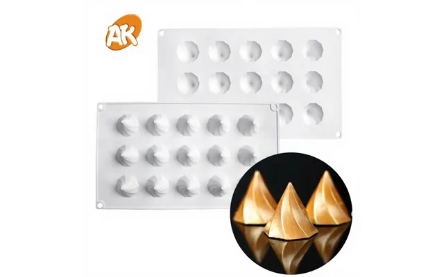Ak Hot 15 Cavity Small Peak Mousse Chocolate Molds Cake Pastry Tools Silicon Moulds For Bakery Mousse Cake Molds