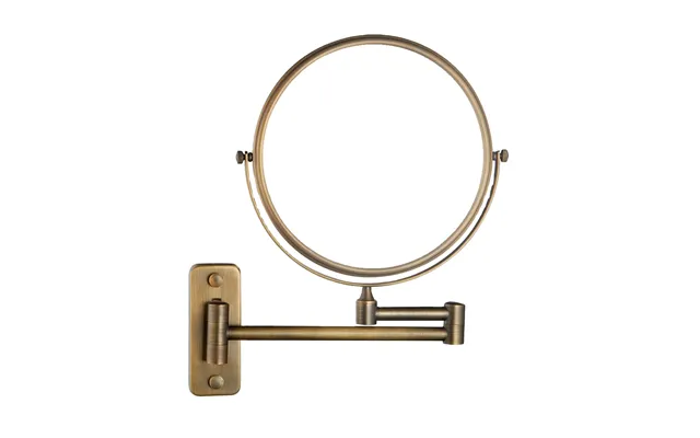 Beelee Wall Mounted Brass 8 Inch Two-sided Swivel Extension Bathroom Shaving Makeup Mirror