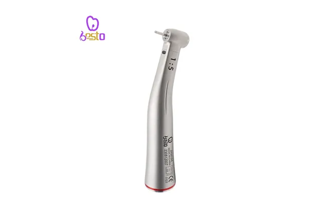 Besto Dental 1 5 Fiber Optic Increasing Contra Angle Dental Stainless Steel Handpiece Red Ring E-type Micro Motor Handpi
