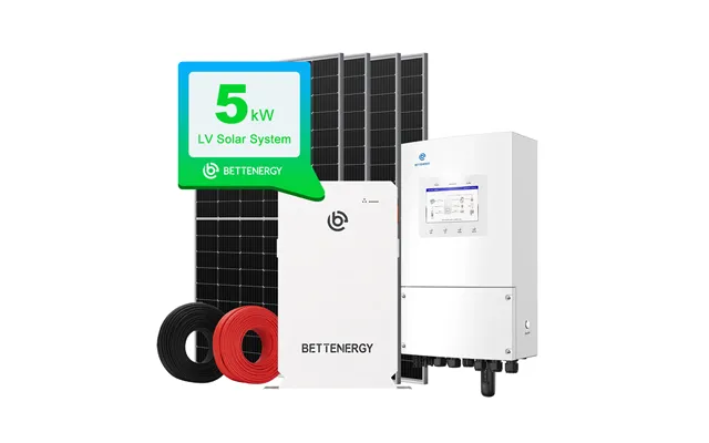 Bettenergy Complete 5kw 6kw 8kw 10kw Solar Panels 5000w Hybrid Solar Power 100ah Battery Storage Energy Home System
