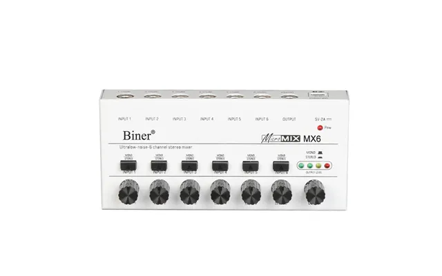 Biner Mx6 Professional Ultra-compact Low Noise 6 Channels Stereo Mixer With Line Audio Mono Mixer Sound Mixer