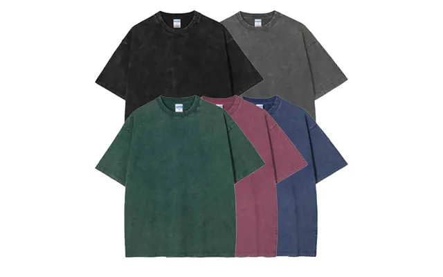 Blank 200gsm 100% Cotton Oversized Tshirt Acid Washed Custom Logo Graphic Plus Size Vintage T Shirts For Men