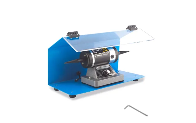 Boasta Dm-7 Benchtop Polishing Machine With Dust Shield 200w Variable Speed 0-8000rpm For Jewelry Metal Buffing And Fini