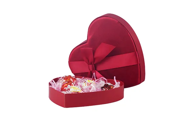 Box In Stock Low Moq Heart Shape Box With Luxury Bow And Cloth Surface Classic Packaging Box For Valentine's Day And Chr