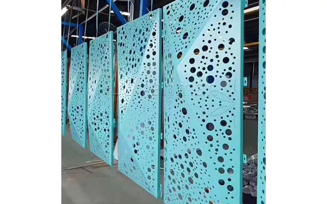 Building Exterior Wall Design 3d Decorative Perforated Panel Wall Facade Cladding