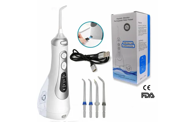 Bycare Dentist Recommended Oral Floss Irrigator Waterflosser Airfloss 4-jet Tips Ipx7 70-120 Psi 200ml Tank 110-240v Blu