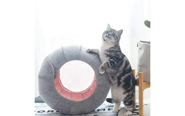 Cat Bed House Indoor Cat Toys Ball Interactive Soft Cute Shell Foldable Pet Toy Cat Tunnel Cave Tube Condo Fun Toy Bed F