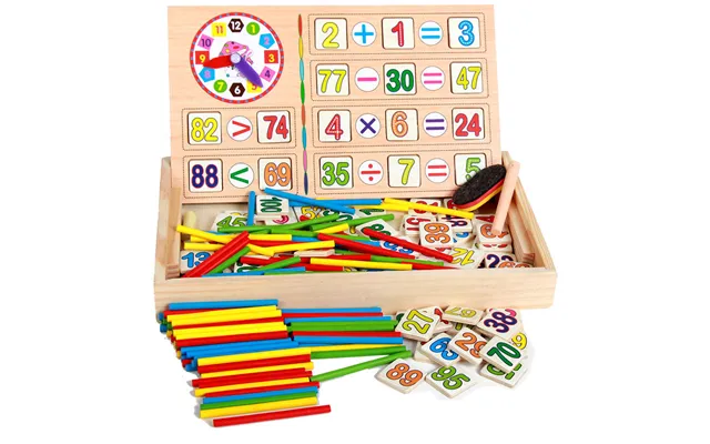 Children Wooden Multifunctional Math Learning Box Digital Enlightenment Montessori Educational Toys For Kids