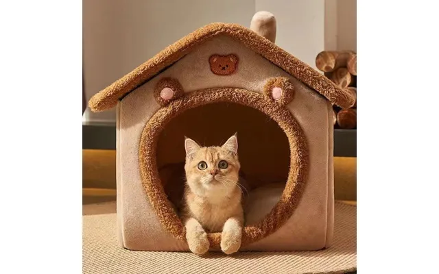 Cozy Warm Cat Bed House Contemporary Sponge Cat House Removable And Washable Pet Cave Soft Comfortable Dog Nest Shelter