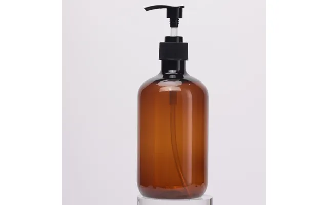 Custom 300ml Pet Amber Plastic Pet Bottle With Pump Sprayer Hand Wash Lotion Shampoo Bottle Dispensers For Soap Shower G