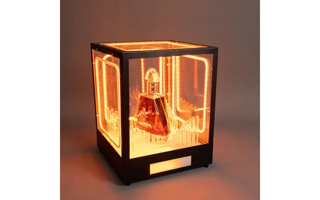 Custom Logo Nightclub Led Glow Cage Metal Rotated Bottle Presenter Tray Vodka Glorifiers Display Stand