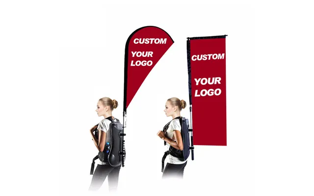 Custom Portable Backpack Flag - Full Color Sublimation Walking Advertising Bannercustom Logo Flag Trade Show Street Prom