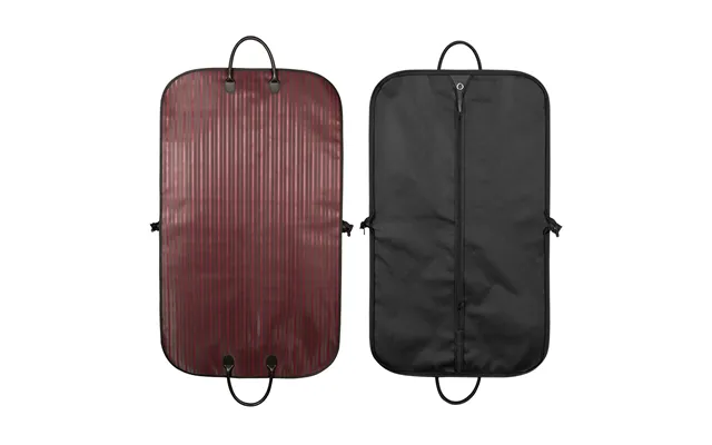 Custom Print Logo Oxford Leather Red Waterproof Dustproof Suits Garment Bag With Zip Lock For Suit Cover