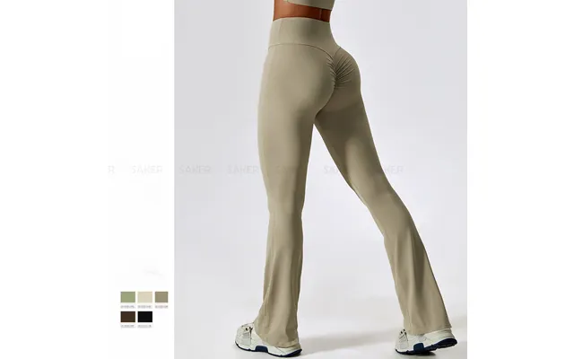 Custom Soft High Waist Tummy Control Flared Yoga Pants Gym Workout Wide Leg Scrunch Butt Plus Size Flare Leggings For Wo